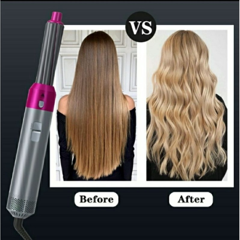 Secador De Cabelo 5 em 1 Pente Alisador E Frisador