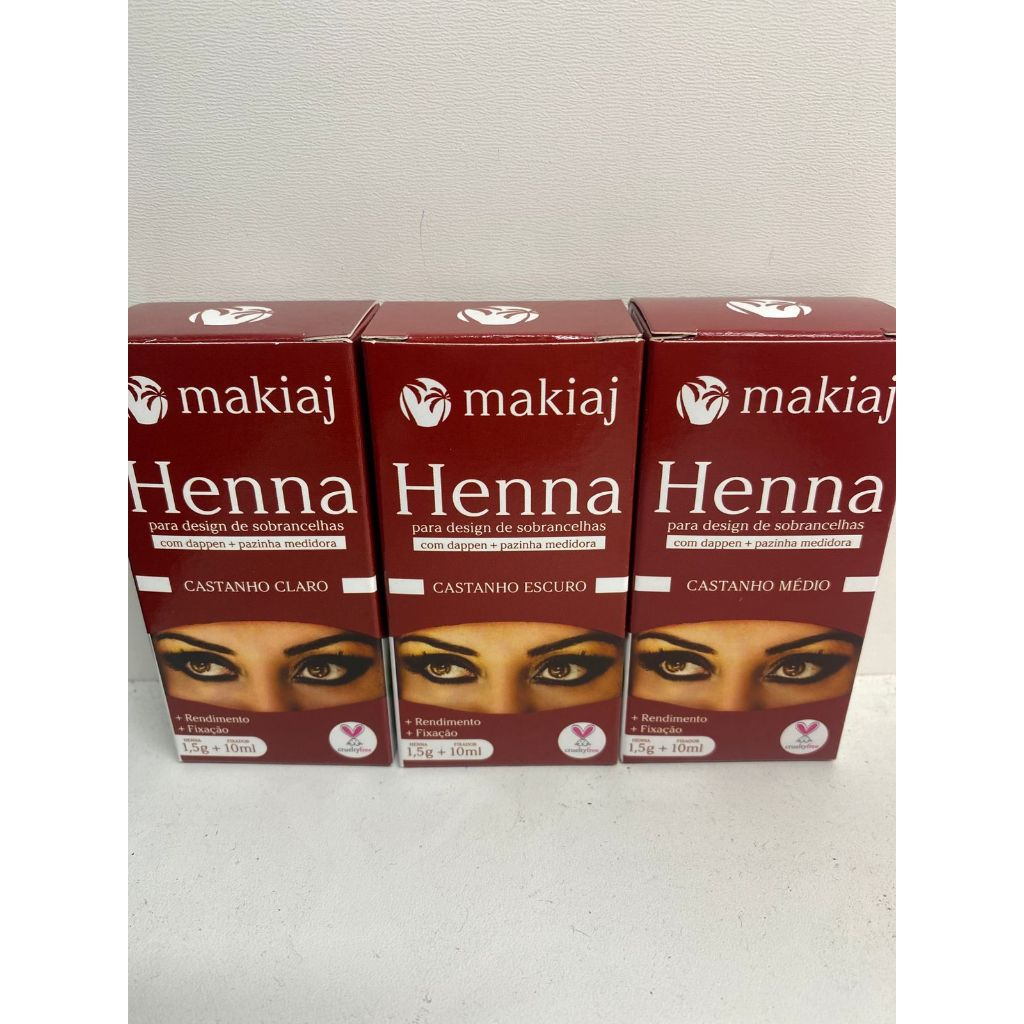 KIT 5 HENNA SOBRANCELHA - MAKAIJ