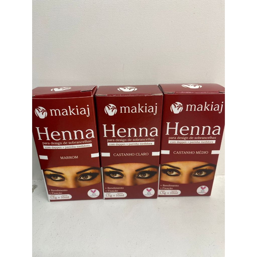 KIT 5 HENNA SOBRANCELHA - MAKAIJ