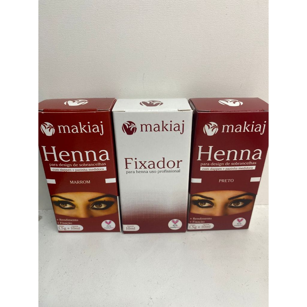 KIT 5 HENNA SOBRANCELHA - MAKAIJ
