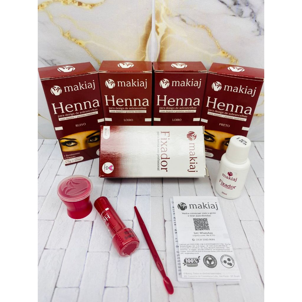 KIT 5 HENNA SOBRANCELHA - MAKAIJ