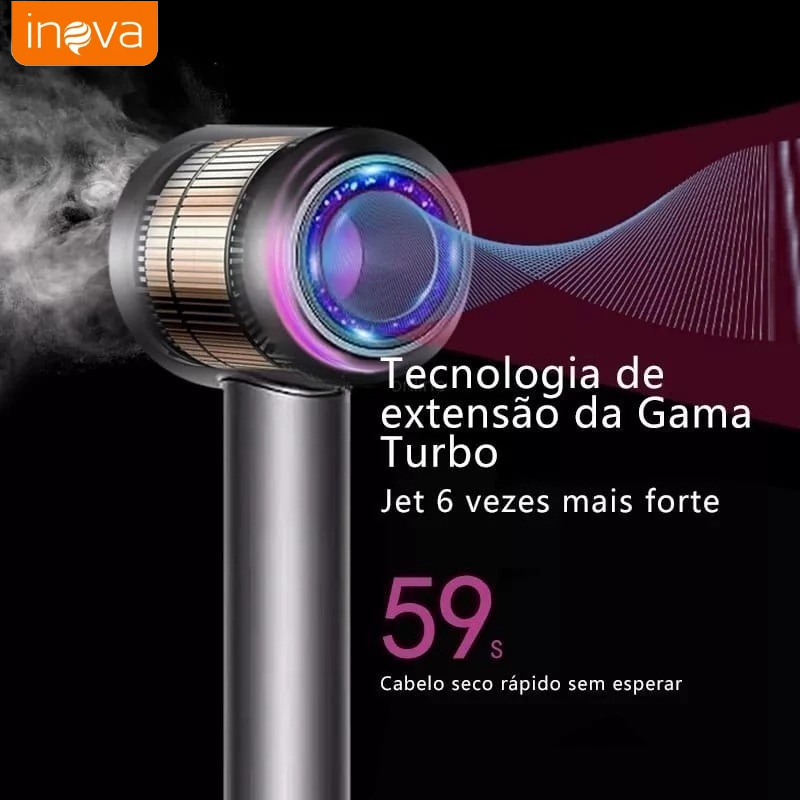 Inova 110V Secador de cabelo Iônico Secagem Rápida Ar Quente/Frio 110000 RPM Velocidade ultra-alta 5 cabeças