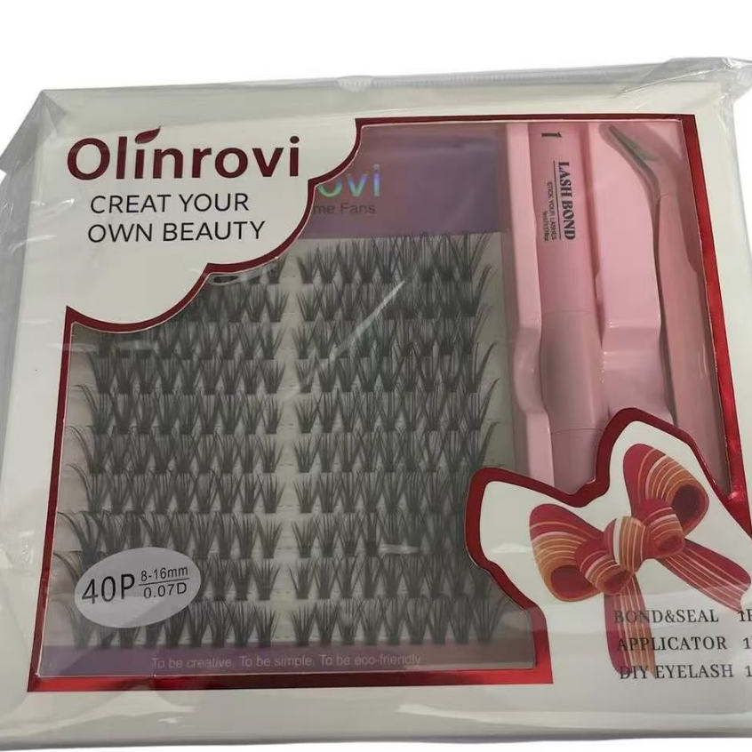 Kit de Cílios Postiços DIY com Cola e Pinça | Alongamento de Cílios em Casa OLINROVI