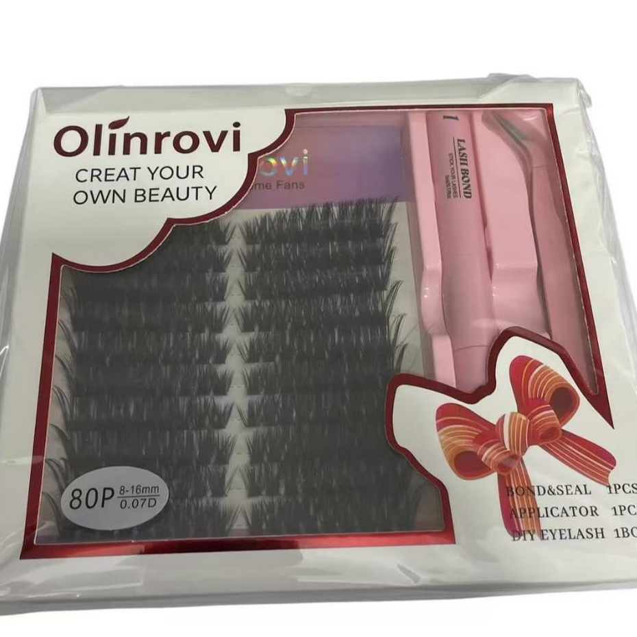 Kit de Cílios Postiços DIY com Cola e Pinça | Alongamento de Cílios em Casa OLINROVI