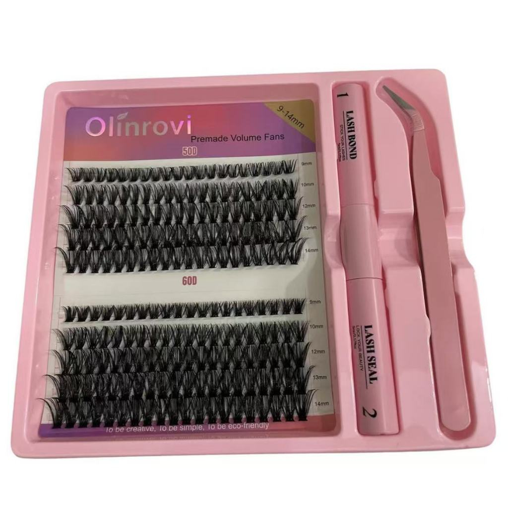 Kit de Cílios Postiços DIY com Cola e Pinça | Alongamento de Cílios em Casa OLINROVI