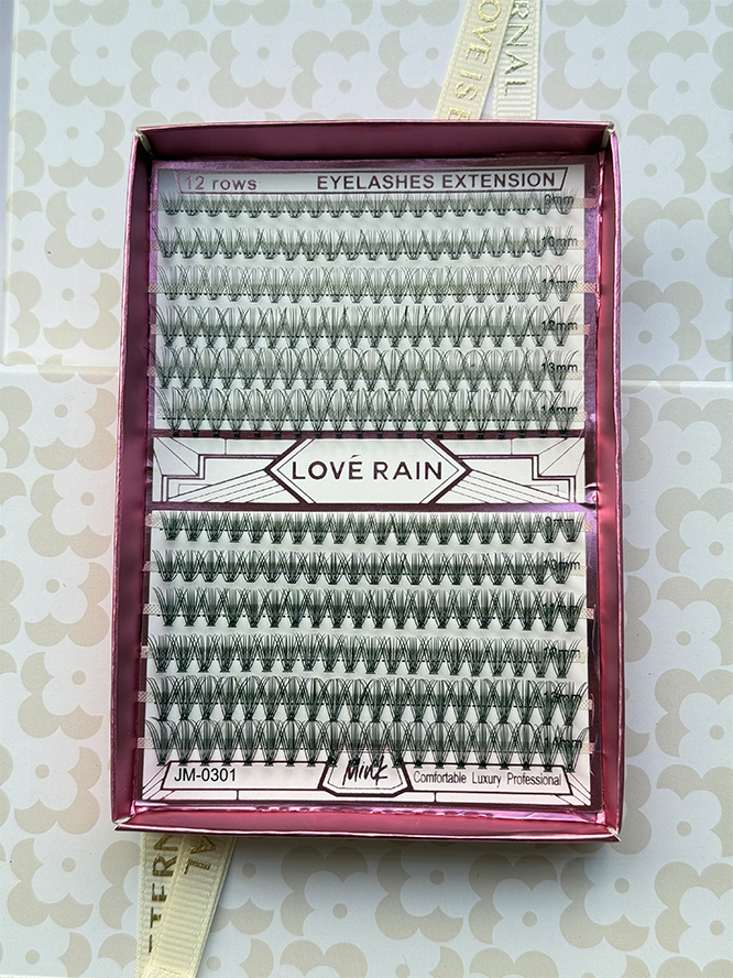 Kit De Pacotes De Cílios Postiços De Vison-200 Clusters De Volume 0.07D Individuais Para Extensões DIY