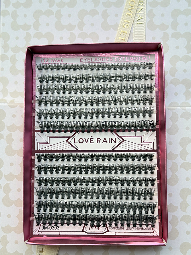 Kit De Pacotes De Cílios Postiços De Vison-200 Clusters De Volume 0.07D Individuais Para Extensões DIY