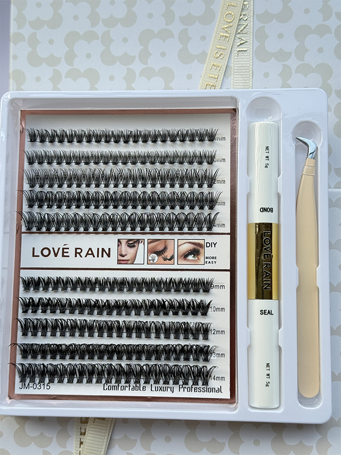 Kit De Pacotes De Cílios Postiços De Vison-200 Clusters De Volume 0.07D Individuais Para Extensões DIY