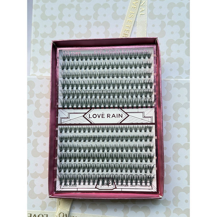 Kit De Pacotes De Cílios Postiços De Vison-200 Clusters De Volume 0.07D Individuais Para Extensões DIY