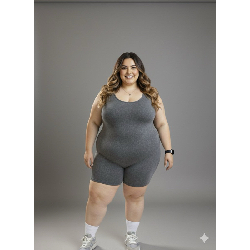 Kit Macaquinho Feminino Fitness Suplex Slim Academia Treino Atividade Física Casual Plus Gestante