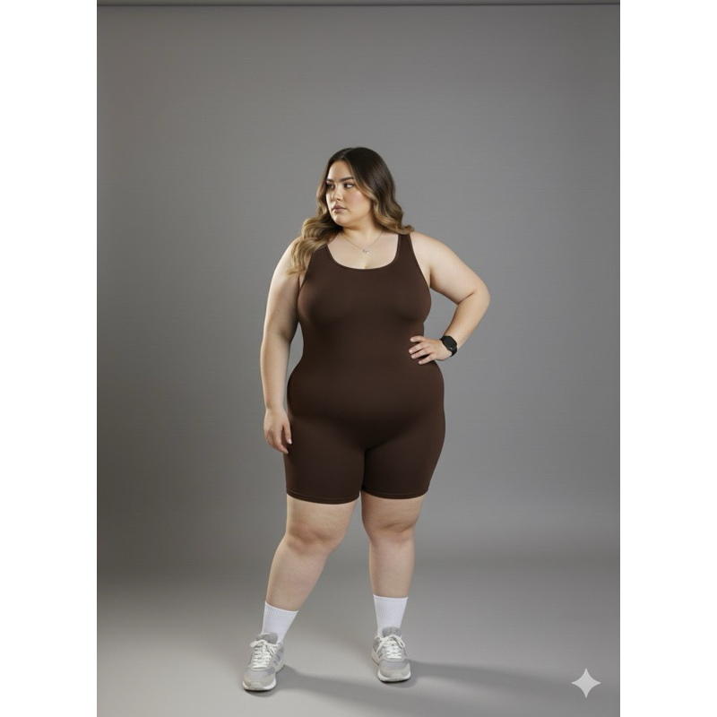 Kit Macaquinho Feminino Fitness Suplex Slim Academia Treino Atividade Física Casual Plus Gestante