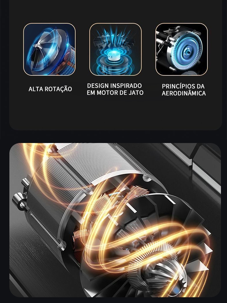 Secador de Cabelo Profissional 220V 127V 110V 5 Níveis Ar quente e frio Turbo Alta Potência Rápido Secage Íons Negativo