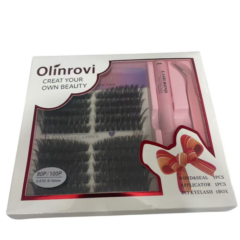 Kit de Cílios Postiços DIY com Cola e Pinça | Alongamento de Cílios em Casa OLINROVI