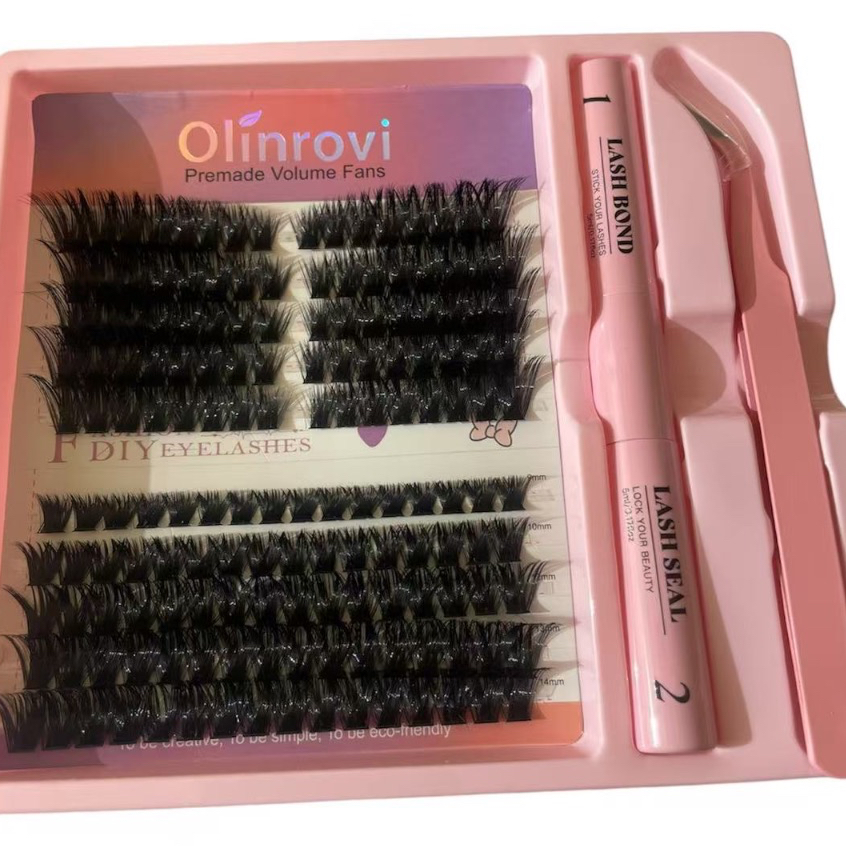 Kit de Cílios Postiços DIY com Cola e Pinça | Alongamento de Cílios em Casa OLINROVI