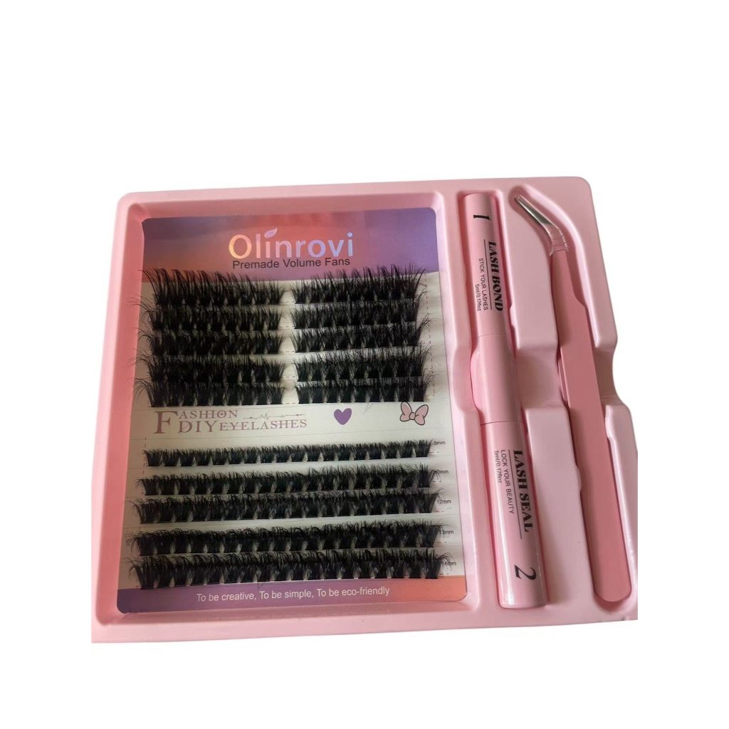 Kit de Cílios Postiços DIY com Cola e Pinça | Alongamento de Cílios em Casa OLINROVI