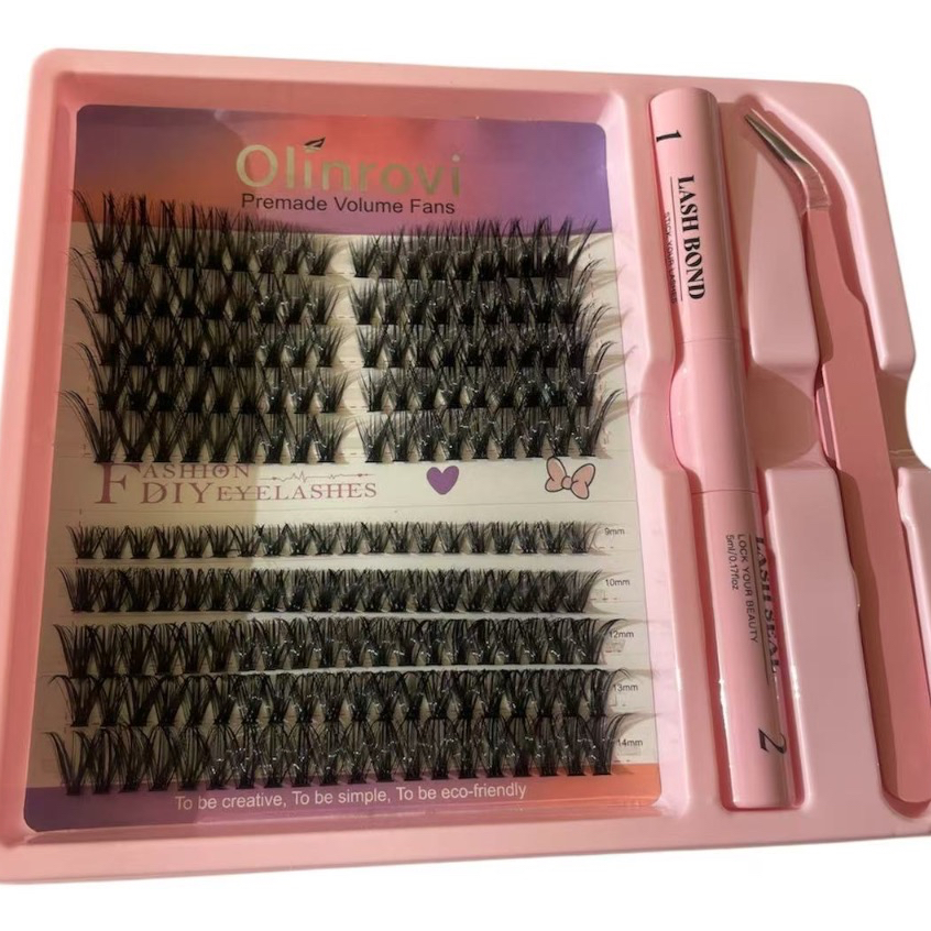 Kit de Cílios Postiços DIY com Cola e Pinça | Alongamento de Cílios em Casa OLINROVI