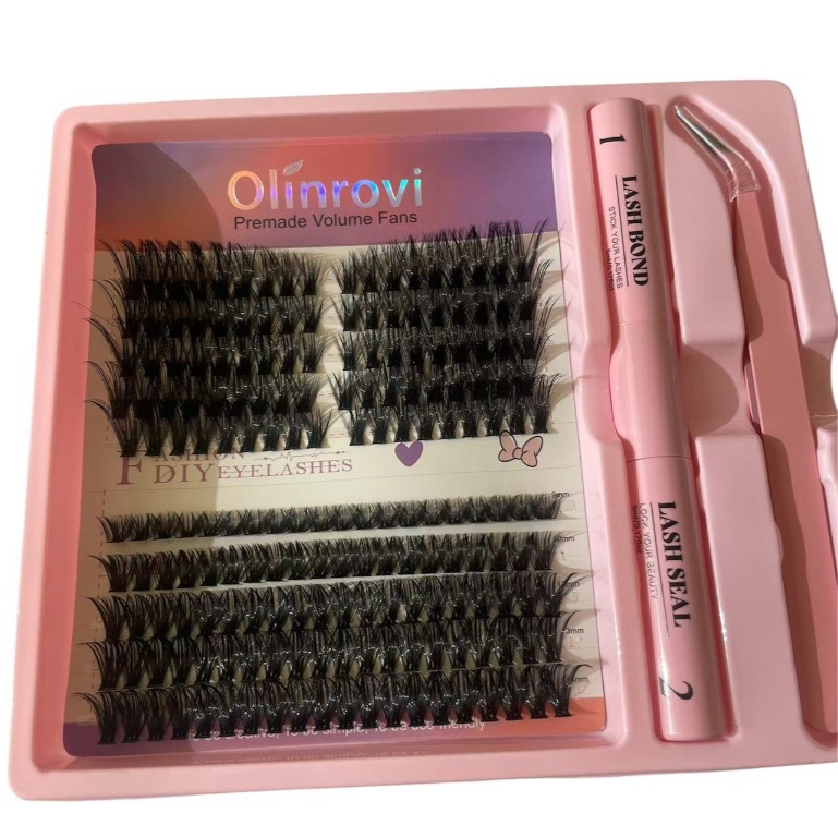 Kit de Cílios Postiços DIY com Cola e Pinça | Alongamento de Cílios em Casa OLINROVI