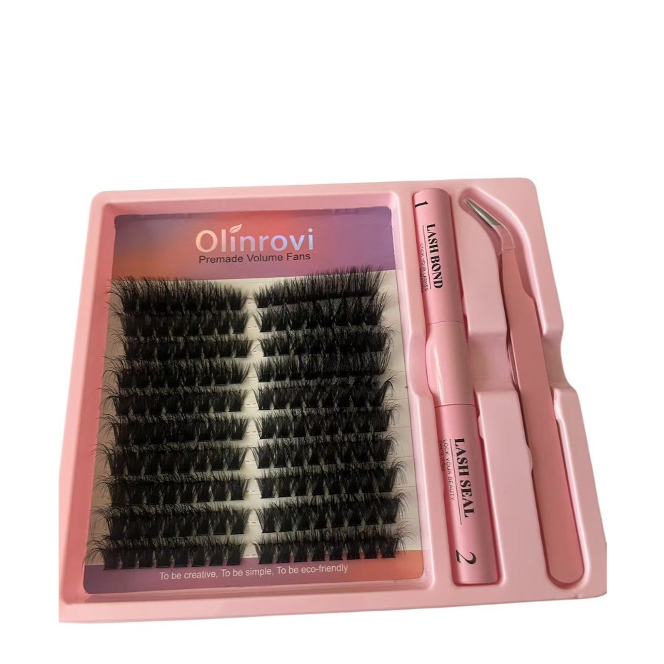 Kit de Cílios Postiços DIY com Cola e Pinça | Alongamento de Cílios em Casa OLINROVI