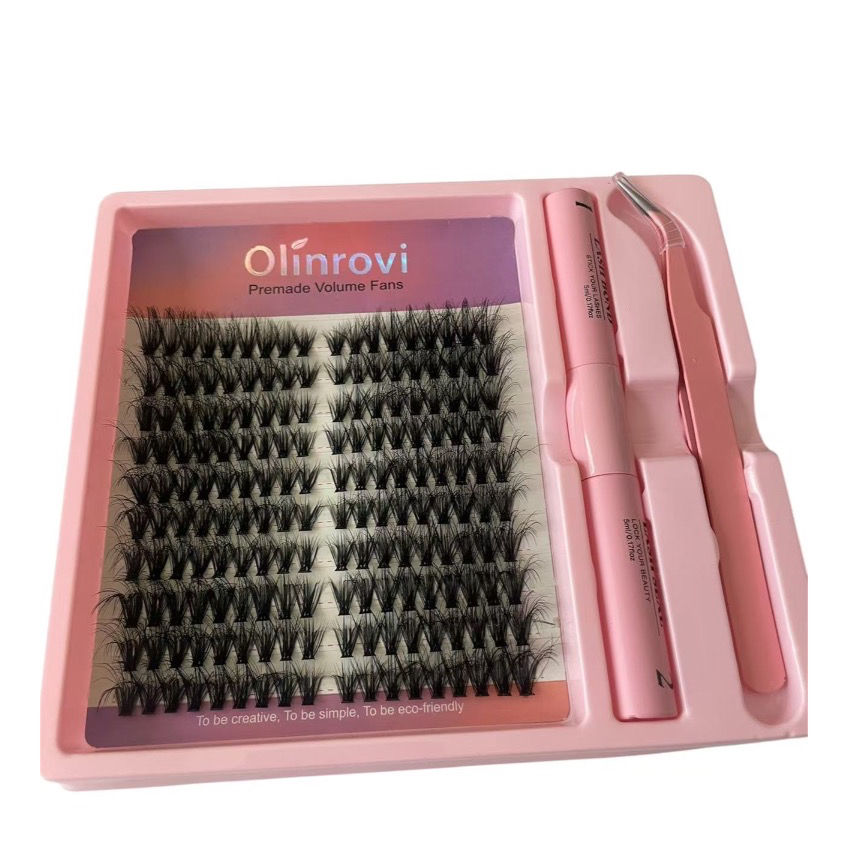 Kit de Cílios Postiços DIY com Cola e Pinça | Alongamento de Cílios em Casa OLINROVI