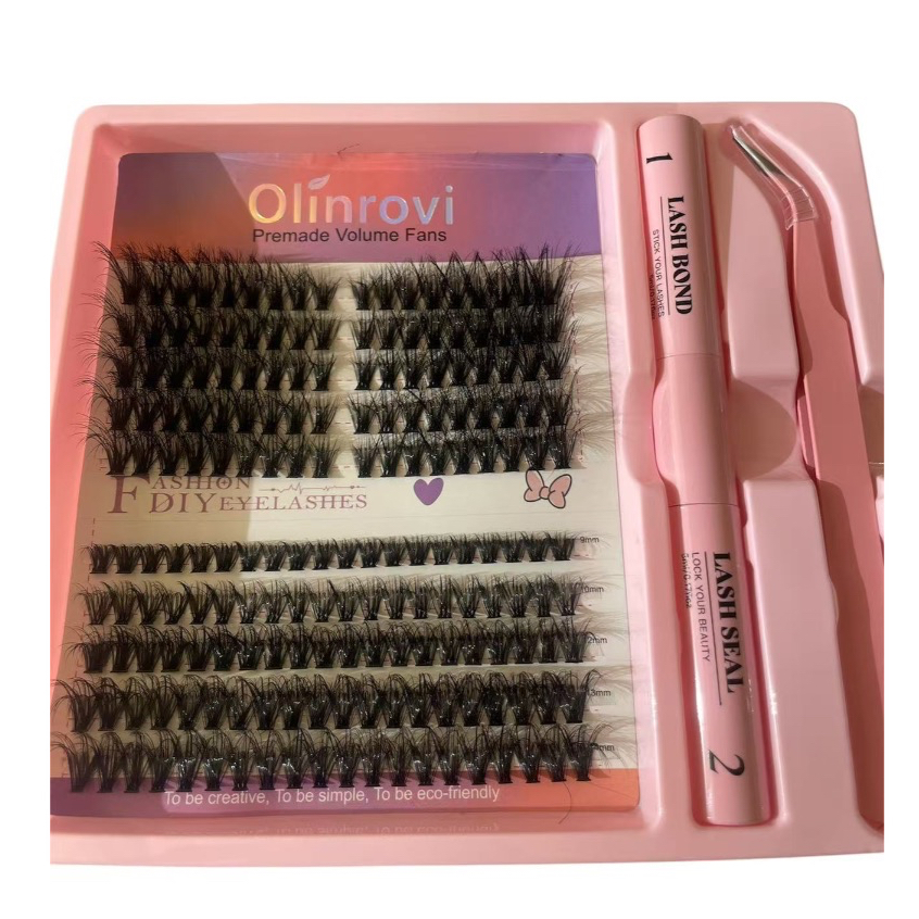 Kit de Cílios Postiços DIY com Cola e Pinça | Alongamento de Cílios em Casa OLINROVI