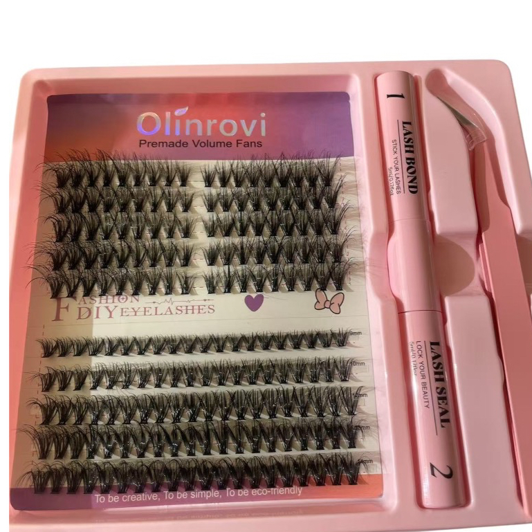 Kit de Cílios Postiços DIY com Cola e Pinça | Alongamento de Cílios em Casa OLINROVI