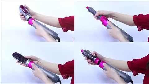 Secador De Cabelo 5 em 1 Pente Alisador E Frisador