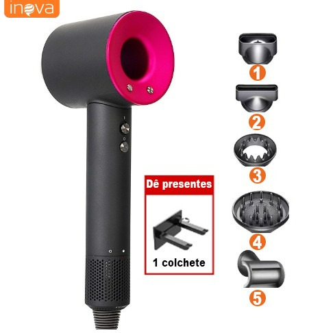 Inova 110V Secador de cabelo Iônico Secagem Rápida Ar Quente/Frio 110000 RPM Velocidade ultra-alta 5 cabeças