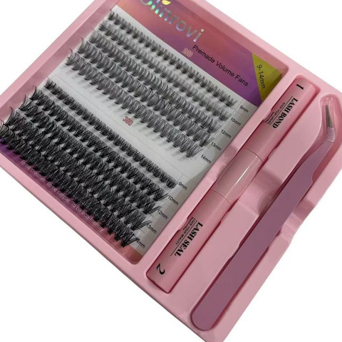 Kit de Cílios Postiços DIY com Cola e Pinça | Alongamento de Cílios em Casa OLINROVI