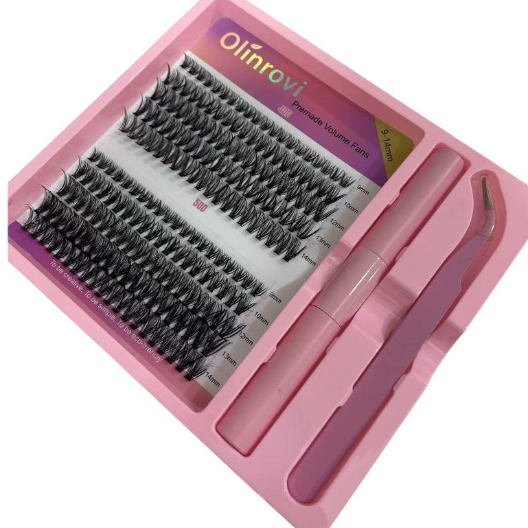 Kit de Cílios Postiços DIY com Cola e Pinça | Alongamento de Cílios em Casa OLINROVI