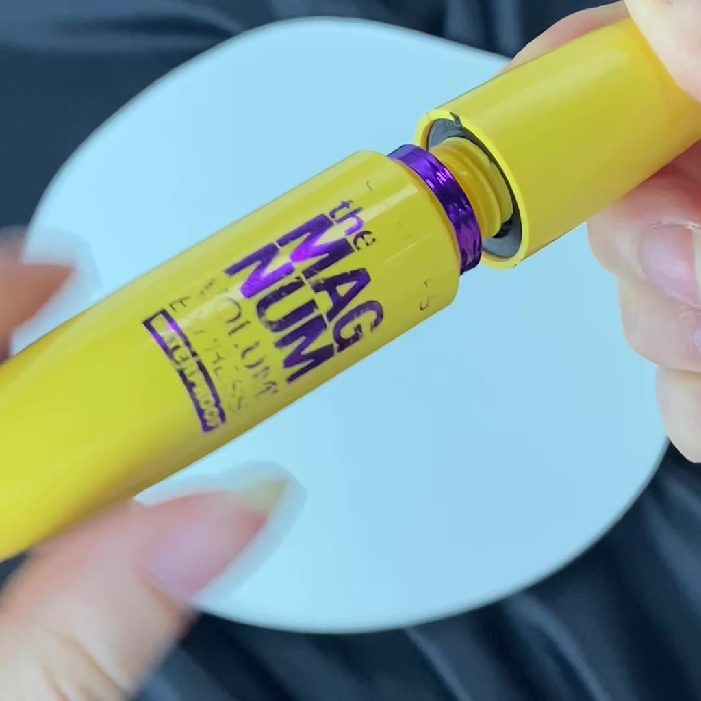 Rímel À Prova D'água De Longa Volume E Curvatura De Vison Cílios Postiços-Amarelo Natural Duradouro Não Desbotado