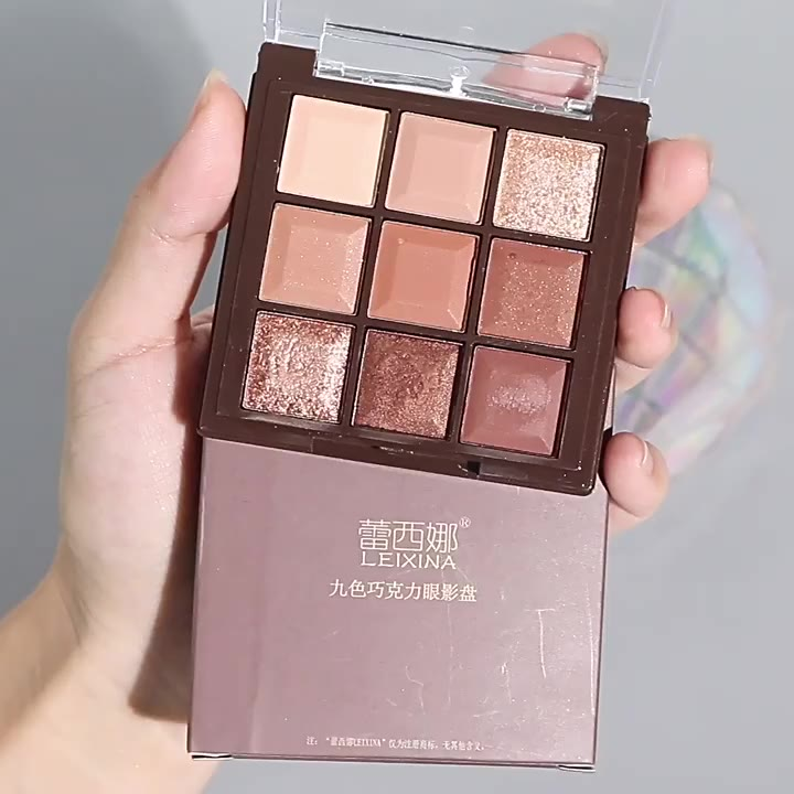 Paleta De Sombras De 9 Cores De Chocolate – Marrom Brilhante , Fosco E Neutro , Multiuso , Adequado Para Orçamento
